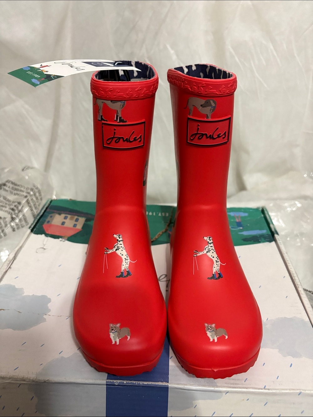 Joules Kids Rain Boots size US 12 NWT